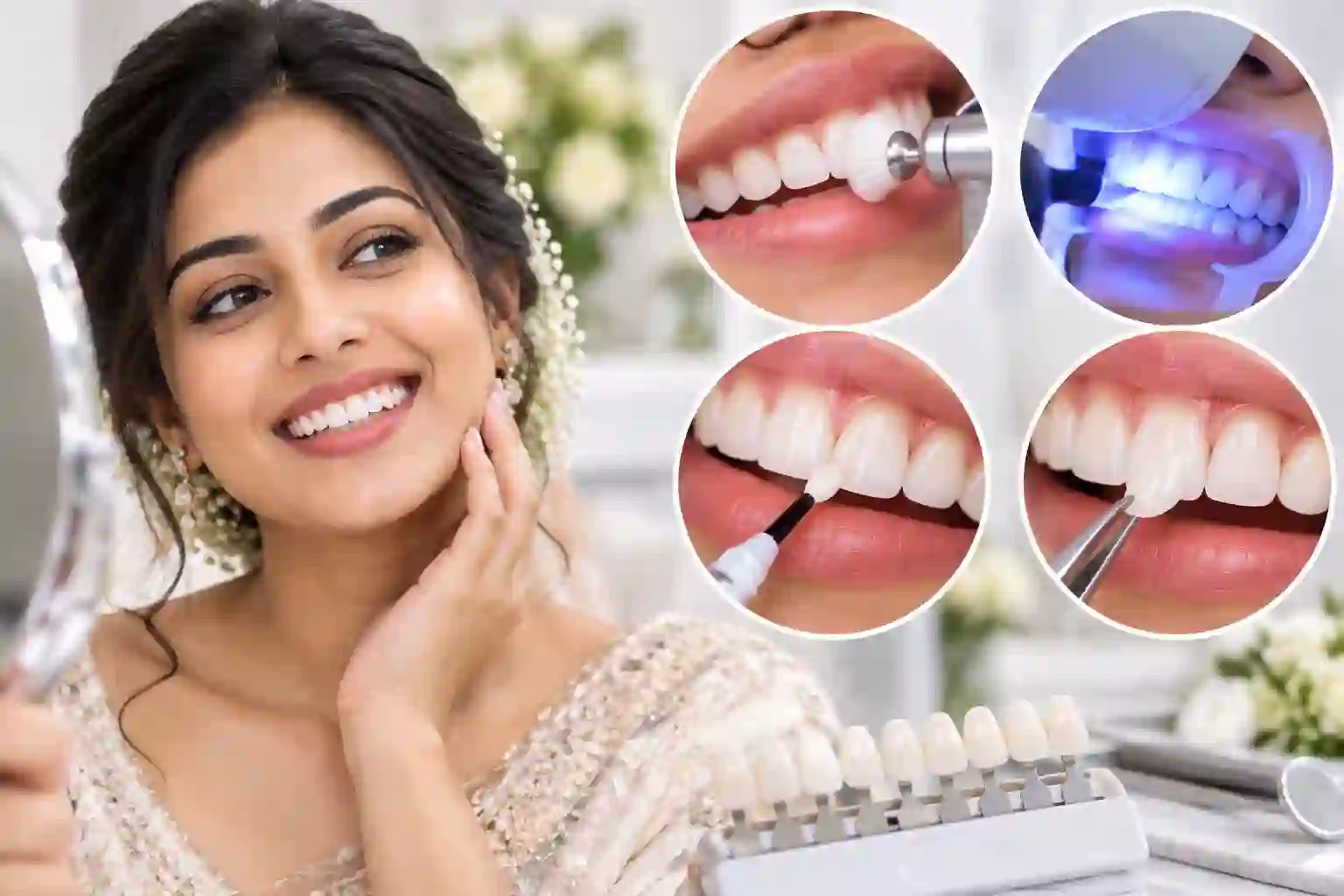 A rebuilt, even bridal smile at Radiant 32, Bhowanipore