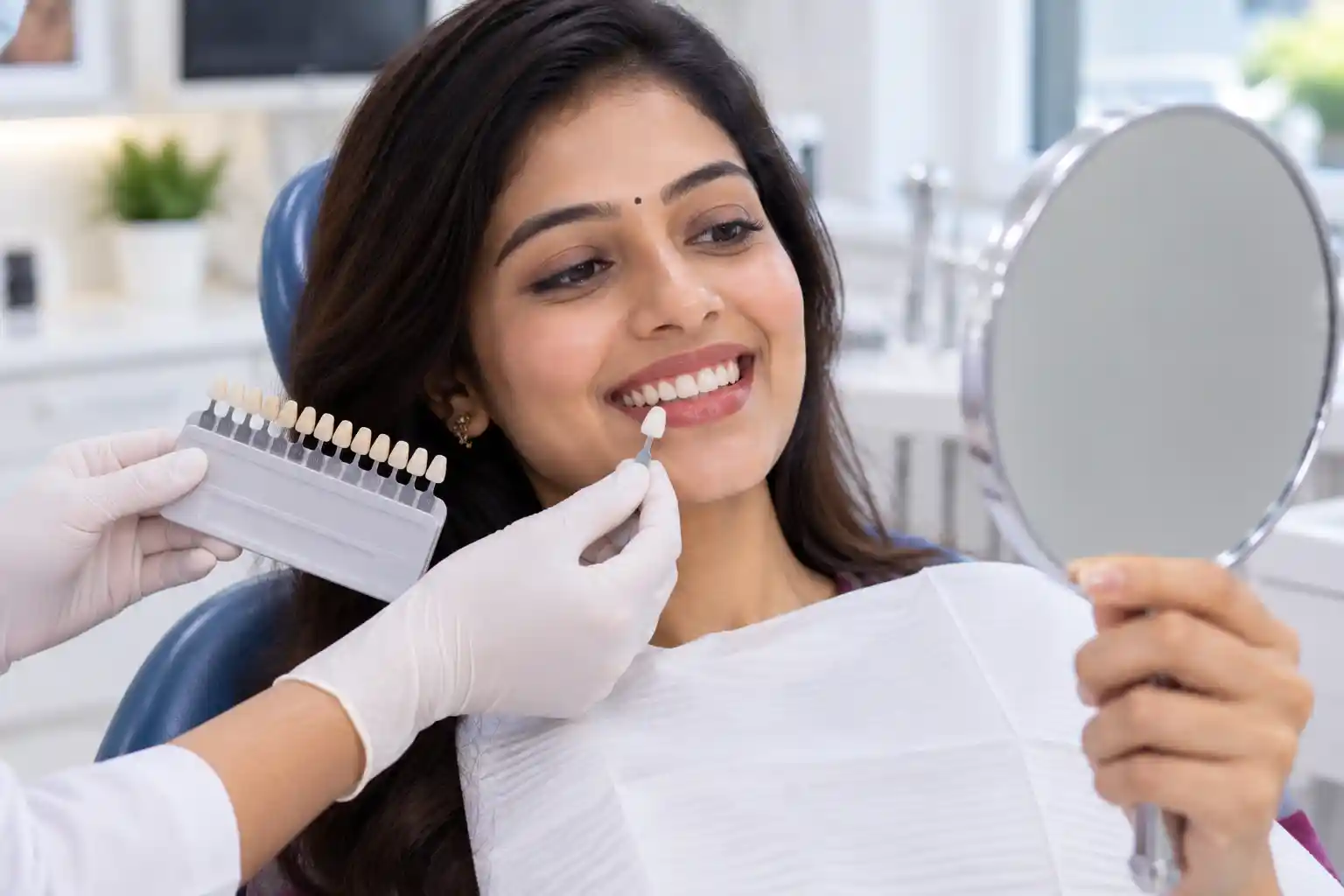 Aesthetic dental work matched to natural teeth at Radiant 32, Bhowanipore