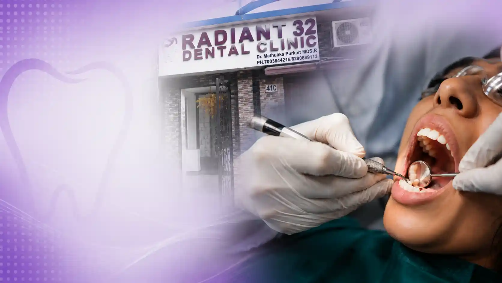 Professional scaling and polishing equipment ready at Radiant 32, Bhowanipore